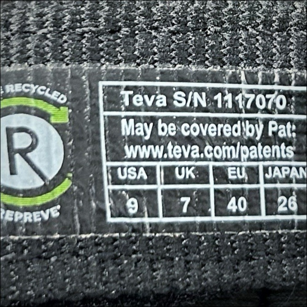 Teva Black and White Platform Sandals - Picture 9 of 9